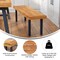 Flash Furniture Natural Acacia Wood Bench with Black Flared Legs THB-B01322-NAT-GG - alternate 10